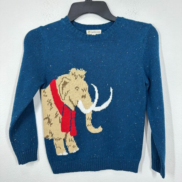 Tucker + Tate Dark Teal Blue Mammoth Holiday Winter Sweater Family Pictures NWT - Picture 1 of 7